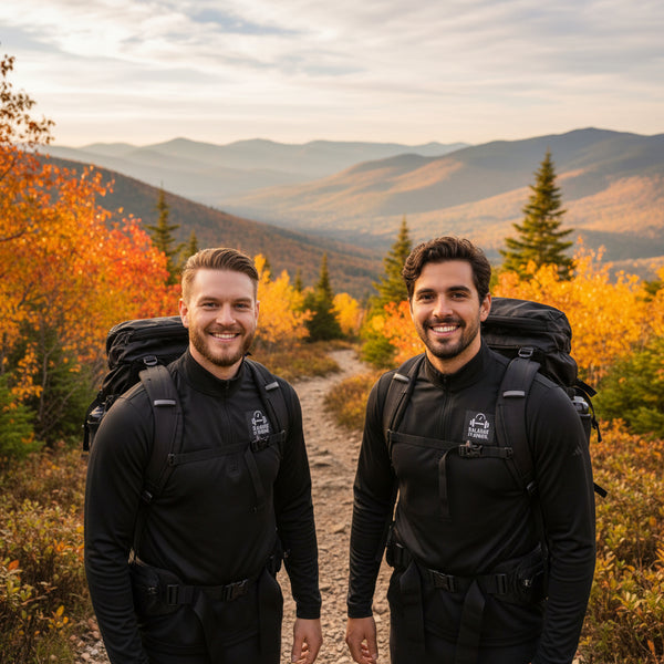 Man wearing a black long-sleeve  shirt from Deja Design  with a logo on a white background