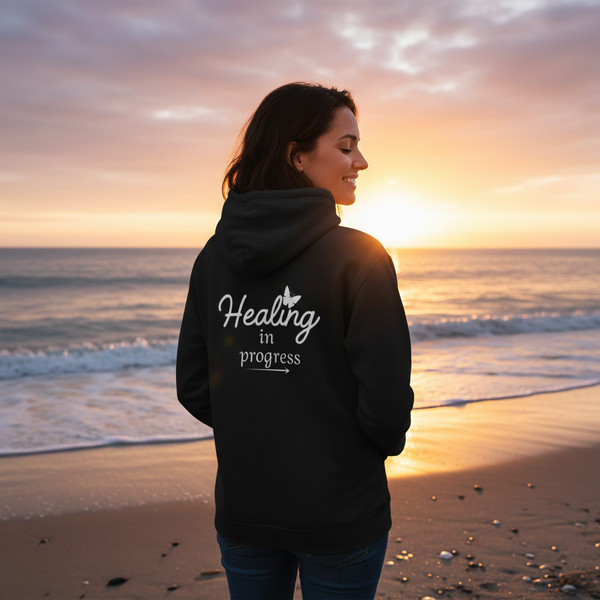 Healing in Progress Hoodie – Soft Cotton Blend Inspirational Pullover