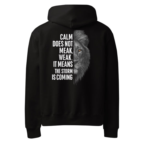 Lion “Calm Is Strength” Oversized Hoodie